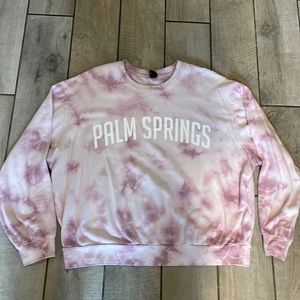 Pink tie-dye Crewneck